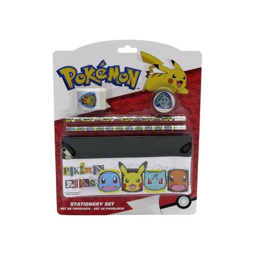 Pokémon - Conjunto de papelaria com estojo