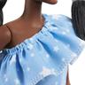 Barbie - Muñeca Fashionista - Vestido Azul Estampado Estrellas