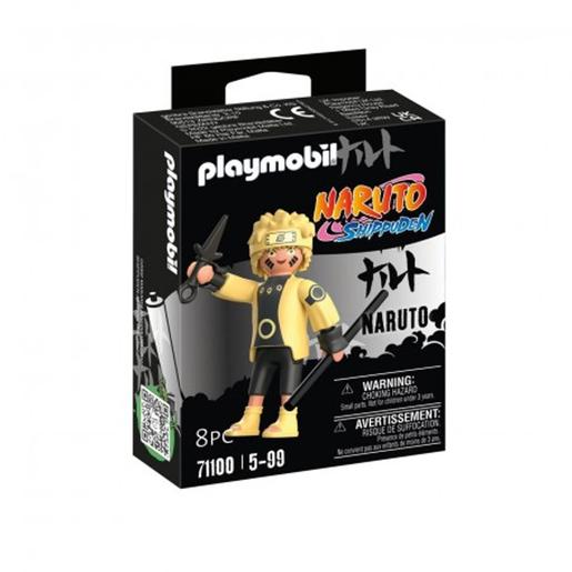 Playmobil - Figura Naruto com camisa amarela e bastão Playmobil ㅤ