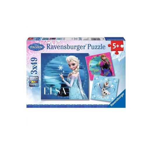 Ravensburger - Elsa, Anna e Olaf - Puzzle 3x49 peças Frozen 2