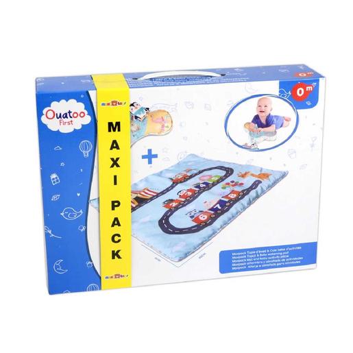 Ouatoo Baby - Maxi Pack Tapete de jogo e almofada para bebé