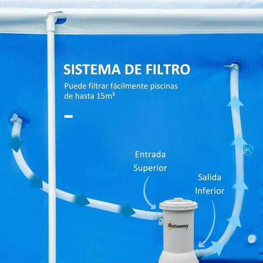 Outsunny - Filtro purificador para piscina 4.000 l/h