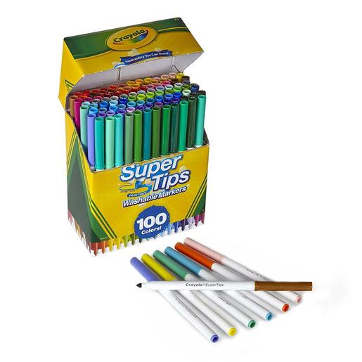 Crayola - 100 marcadores laváveis com súper ponta