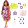 Barbie - Boneca Totally Hair - Vestido e acessórios flores