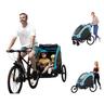 Homcom - Reboque infantil para bicicleta 3 em 1 azul e preto