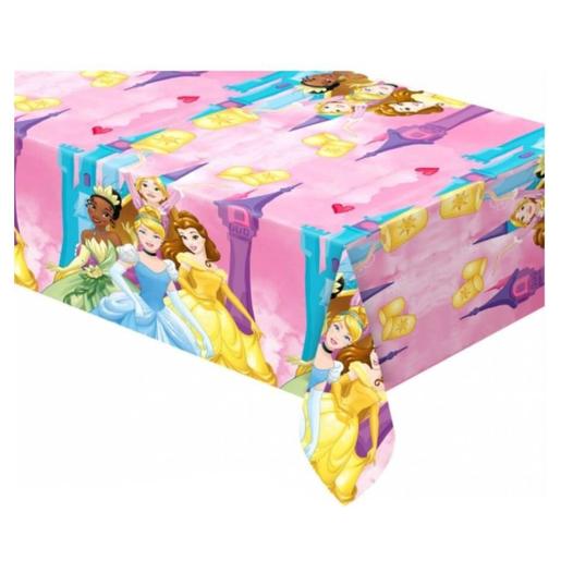 Princesas Disney - Toalha de mesa rosa de plástico