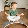 MeowBaby - Plataforma de Equilíbrio com feltro para crianças 80 x 30 cm bege