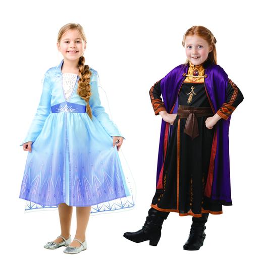 Frozen - Disfarce Infantil - Pack 2 Disfarces Elsa e Anna Frozen II 7-8 anos 
