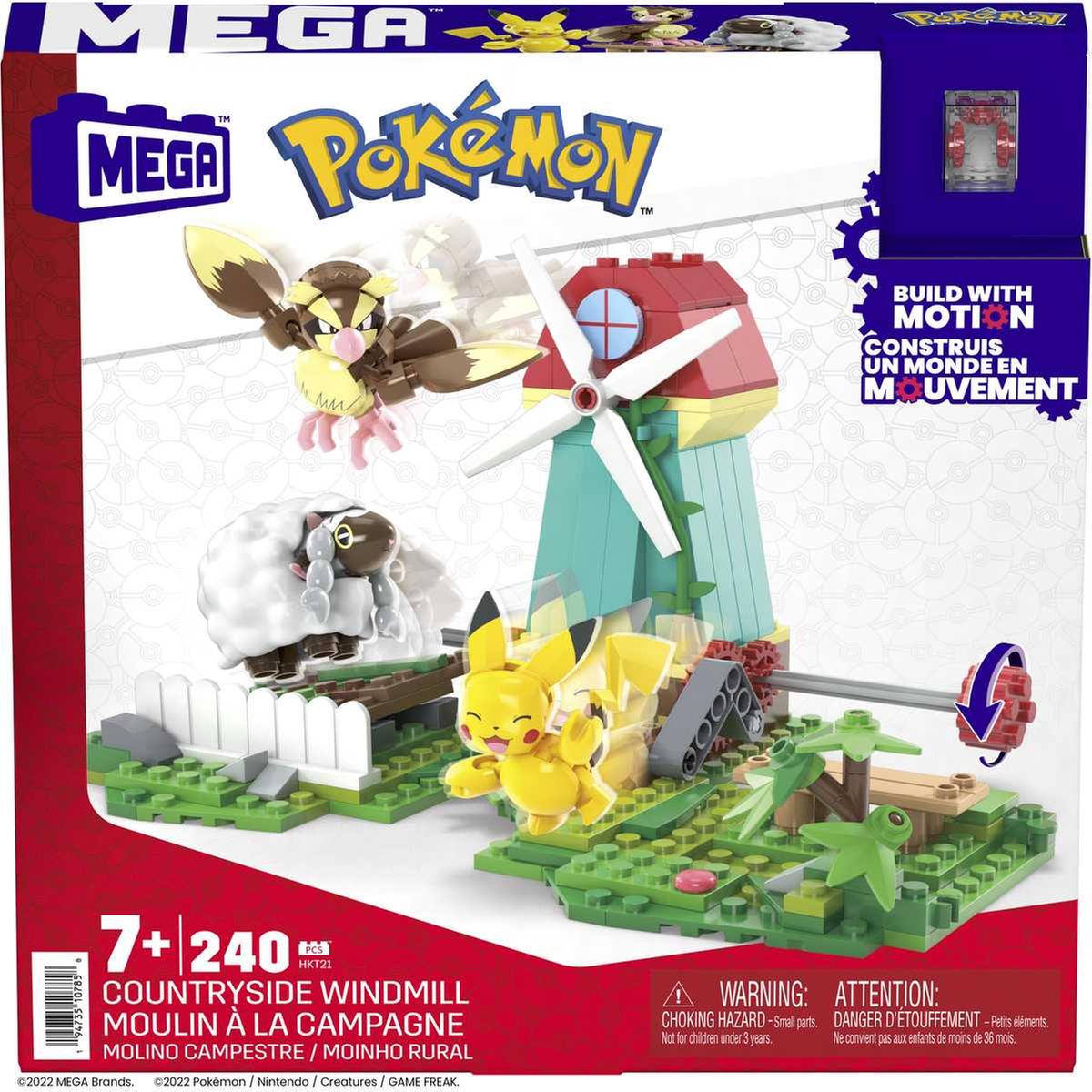 Mattel - Pokemon - Construção Pokémon com movimento: Pikachu, Wooloo e  Pidgey, 240 blocos ㅤ, OUTRAS CONSTRUÇÕES