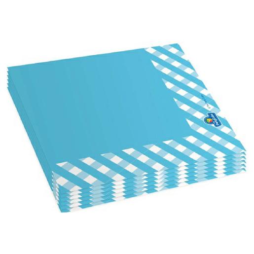 Pack 20 guardanapos de papel - Quadrados azuis