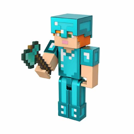 Minecraft - Figura Alex con armadura de diamante