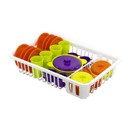 Escorridor de pratos grande 35 peças (várias cores)
