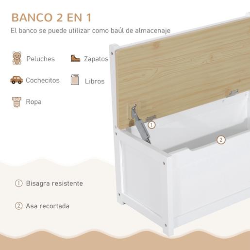 Homcom - Conjunto Mesa + Banco + 2 cadeiras infantis em Madeira