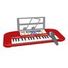 Musicstar - Piano rojo con 37 teclas y micrófono