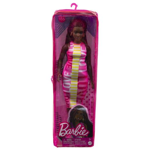 Barbie - Boneca Fashionista com Vestido Love e Tranças
