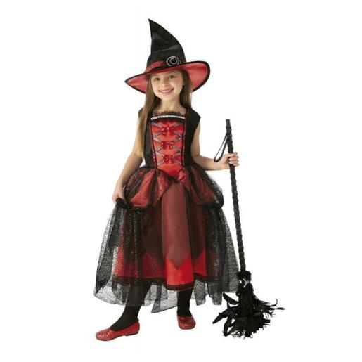 Fato infantil - Bruxa chique vermelha 5-7 anos