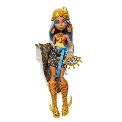 Mattel - Monster High - Muñeca Cleo de Nile con armario iridiscente y accesorios de moda, serie 2 ㅤ