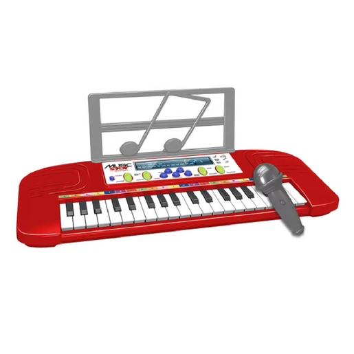 Musicstar - Piano vermelho com 37 teclas e microfone