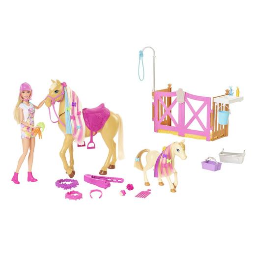 Barbie - Muñeca con caballo y poni