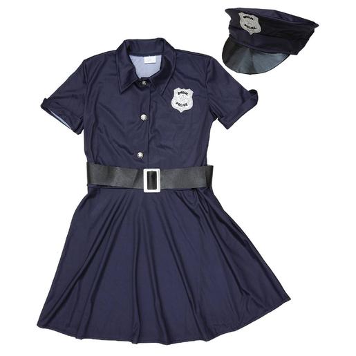 Fancy World - Disfarce infantil menina polícia (vários tamanhos)
