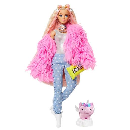 Barbie - Boneca Extra - Cabelo loiro e rosado, BONECAS TV