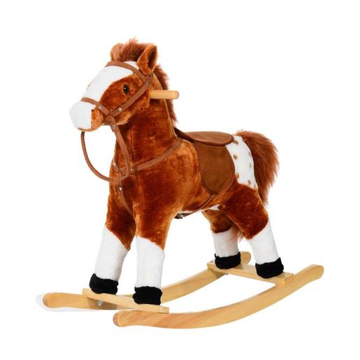 Homcom - Cavalo de balanço para crianças castanho