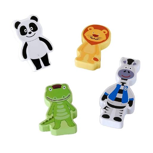 Panda - Conjunto 4 figuras madera
