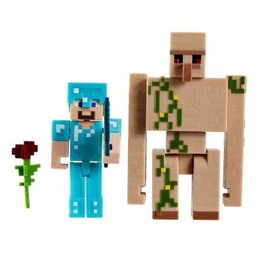 Minecraft - Steve e Golem de Ferro