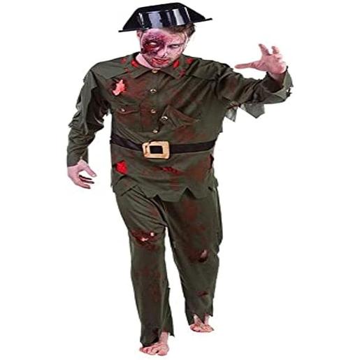 Rubie's - Fantasia de guarda civil Zombie, tamanho único para adulto ㅤ