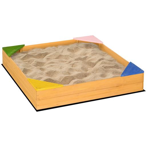 Outsunny - Caixa de areia infantil de madeira