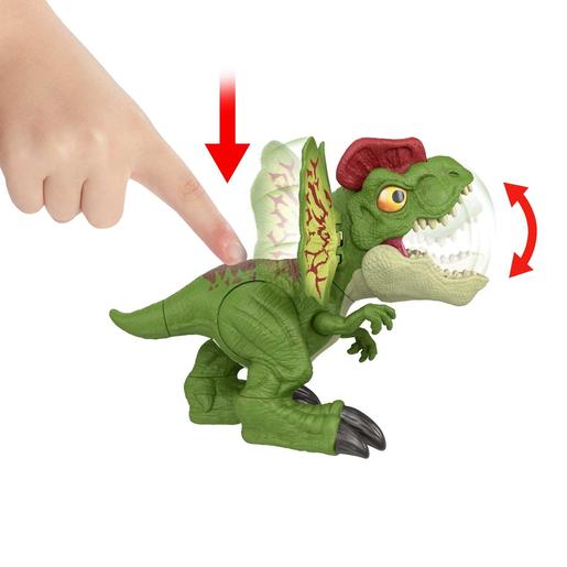 Mattel - Jurassic World - Figura Dinossauro Dilophosaurus Jurassic World com sons e lançamento de dardos ㅤ