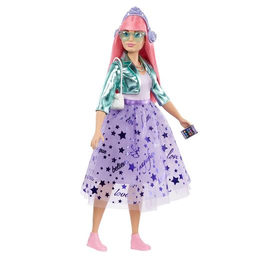 Barbie - Boneco Cabelo Cor-de-Rosa Princess Adventure