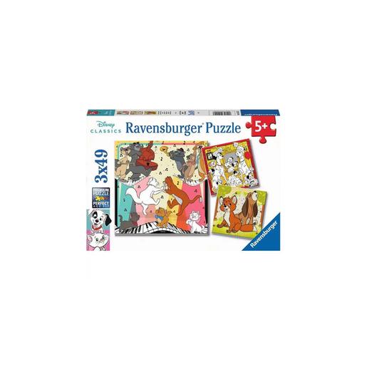 Ravensburger - Animais felizes - Puzzle 3x49 peças