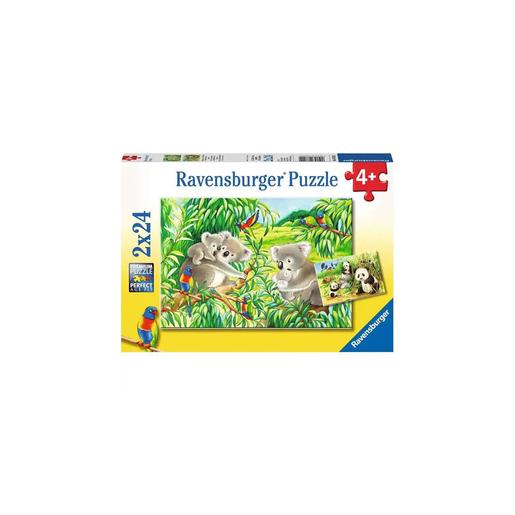 Ravensburger - Coala e panda - Puzzle 2x24 peças