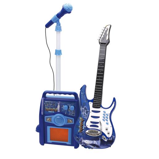 Set de Guitarra com Amplificador e Microfone - Azul