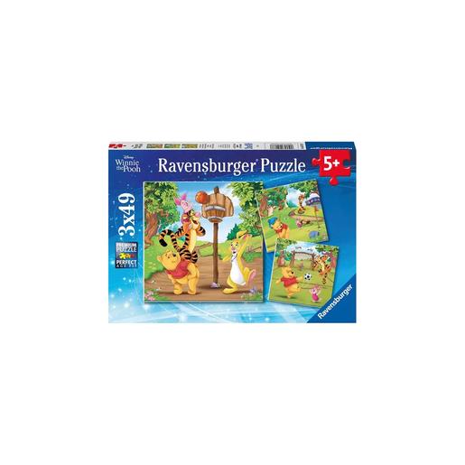 Ravensburger - Dia do desporto - Puzzle 3x49 peças Winnie the Pooh