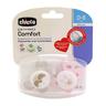 Chicco - Chupeta Physio Comfort de silicone para bebés de 0-6 meses rosa