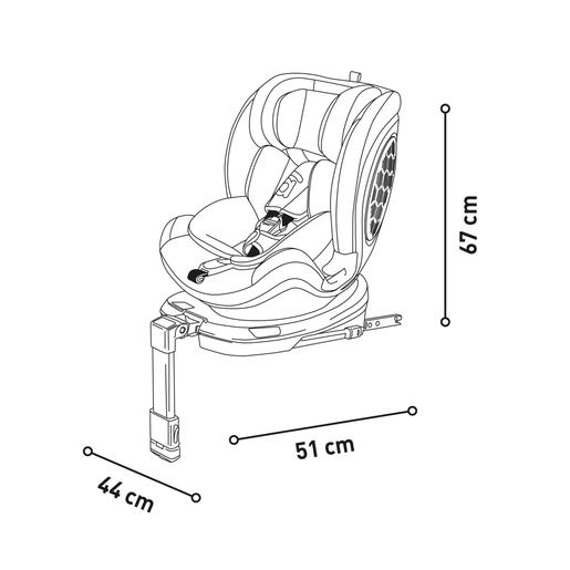 Asalvo - Cadeira de auto I-Size Dickens Fix Preta 40-150 cm
