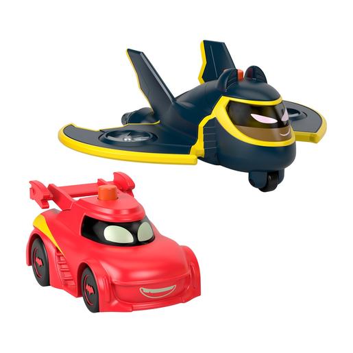 Mattel - Pacote de carros de brinquedo com luzes série Batwheels ㅤ