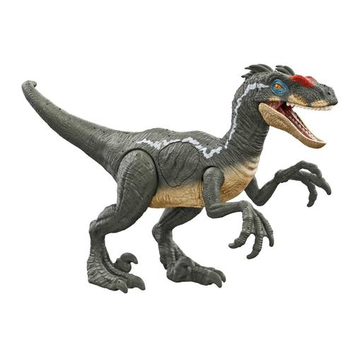 Mattel - Jurassic World - Figura articulada Velociraptor com luzes e sons ㅤ