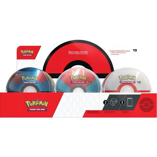 Pokemon - Lata de Poke Ball com pacotes de reforço TCG - Pokémon, Multicolor (Vários modelos) ㅤ