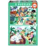 Educa Borrás - En el Zoo Puzzle Pack Puzzles 2x20 Piezas