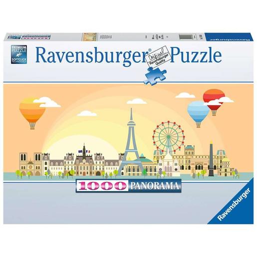 Ravensburger - Puzzle Panorama de 1000 peças - Um dia em Paris ㅤ