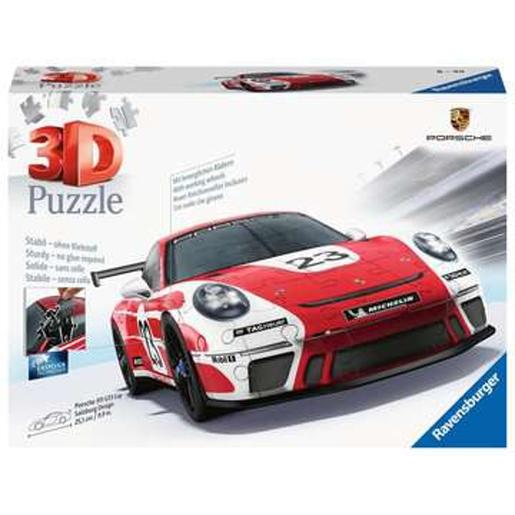 Ravensburger - Puzzle 3D veículos Porsche 911 GT3 Cup Salzburg, 108 peças ㅤ