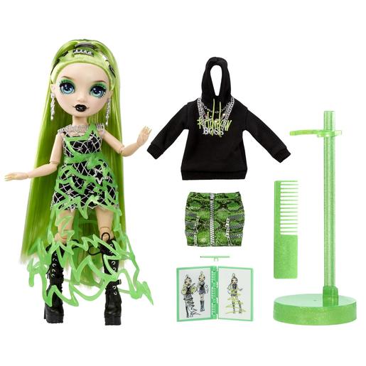 Boneca Fantastic Fashion verde com conjunto de jogos e acessórios ㅤ