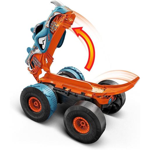 Hot Wheels - Carro de brinquedo controlado por rádio transformável em pista ㅤ