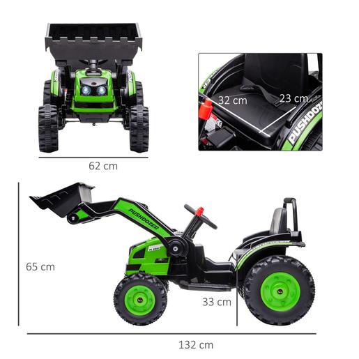 Homcom - Escavadora Trator Veículo de bateria Verde