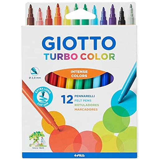 Turbo - Pacote de 12 marcadores Turbo Color intensos e vibrantes ㅤ