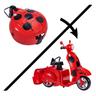Bandai - Ladybug - Scooter transformável com boneca articulada Ladybug 26cm ㅤ