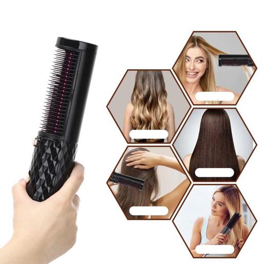 Escova secador e alisador cerámico de cabelo HS818 preto